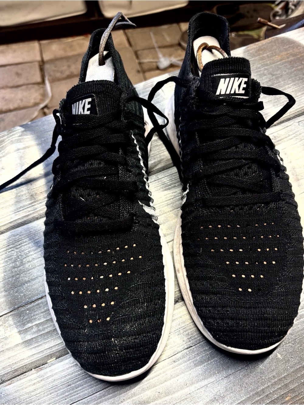 Nike Free Run 3.0 Flyknit black sneakers #running #flyknit womens 8.5